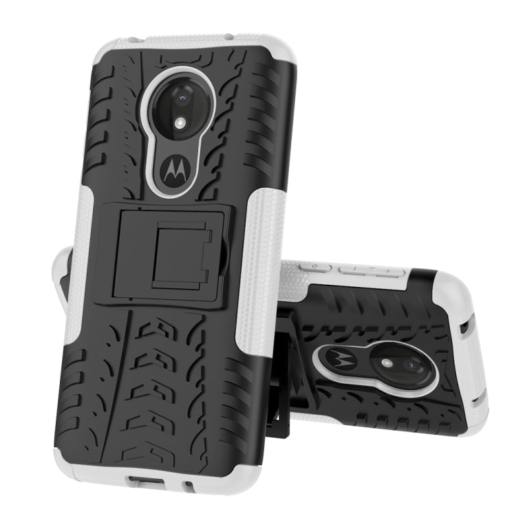 Tire Texture TPU+PC Shockproof Case for Motorola Moto G7 Power, with Holder