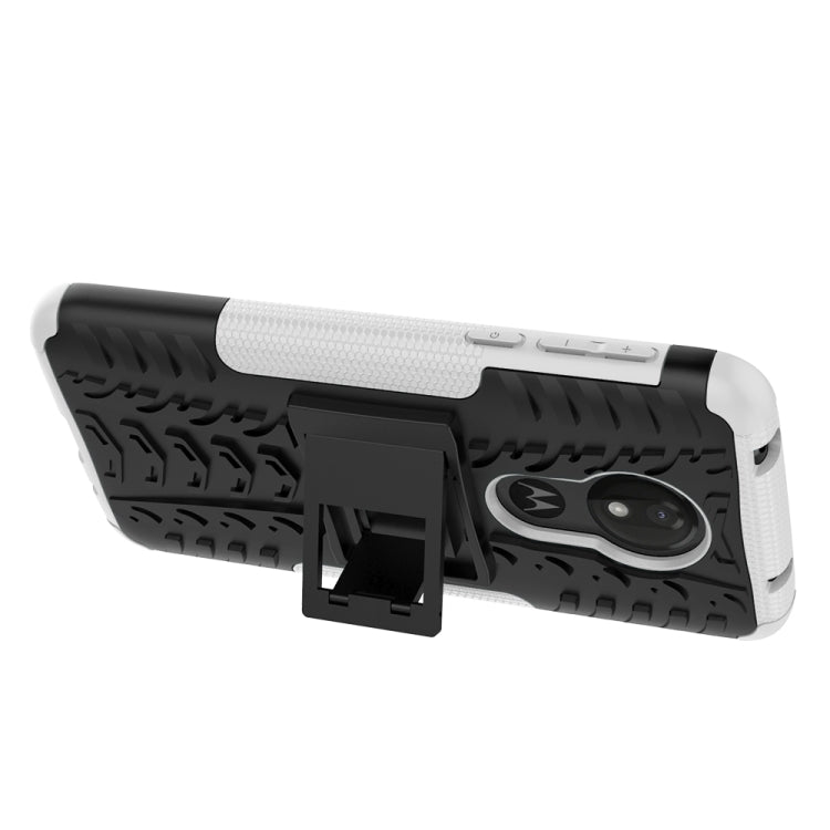 Tire Texture TPU+PC Shockproof Case for Motorola Moto G7 Power, with Holder