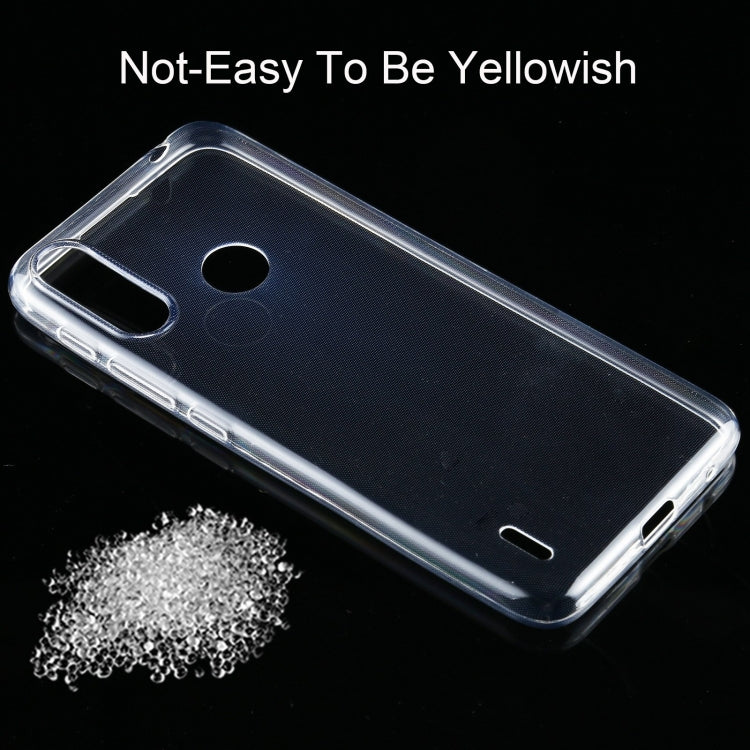 For Motorola Moto E7 Power 0.75mm Ultra-thin Transparent TPU Soft Protective Case (Transparent)