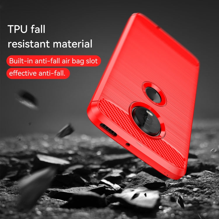 Brushed Texture Carbon Fiber TPU Case for Motorola Moto Z4 Play