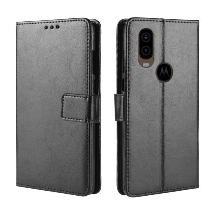 Crazy Horse Texture Horizontal Flip Leather Case for Motorola P40, with Holder & Card Slots & Wallet & Lanyard