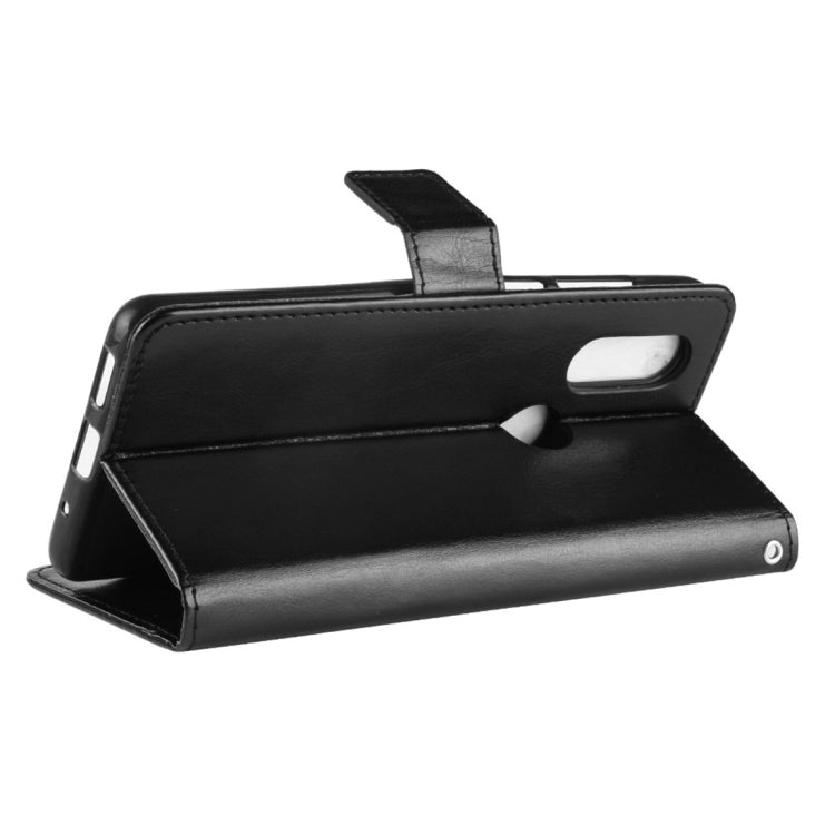 Crazy Horse Texture Horizontal Flip Leather Case for Motorola P40, with Holder & Card Slots & Wallet & Lanyard