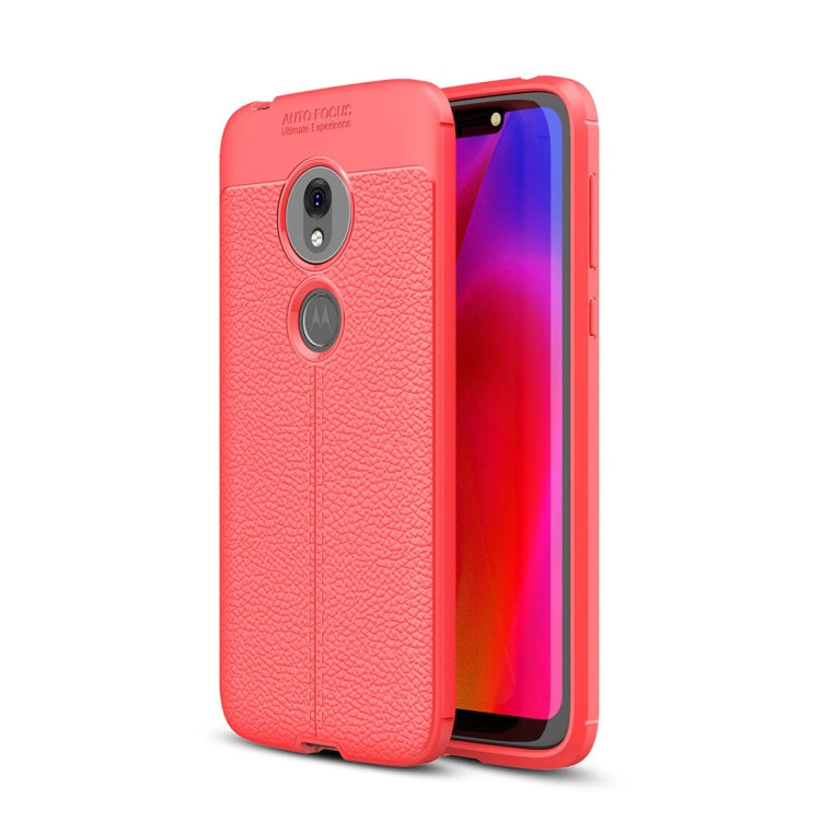 Litchi Texture TPU Shockproof Case for Motorola Moto G7 Play