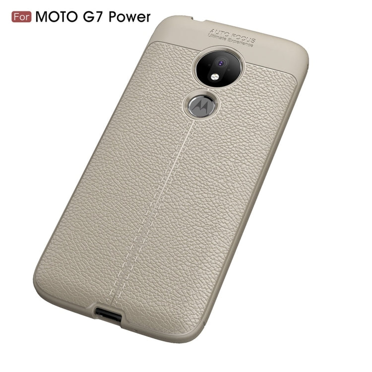 Litchi Texture TPU Shockproof Case for Motorola Moto G7 Power