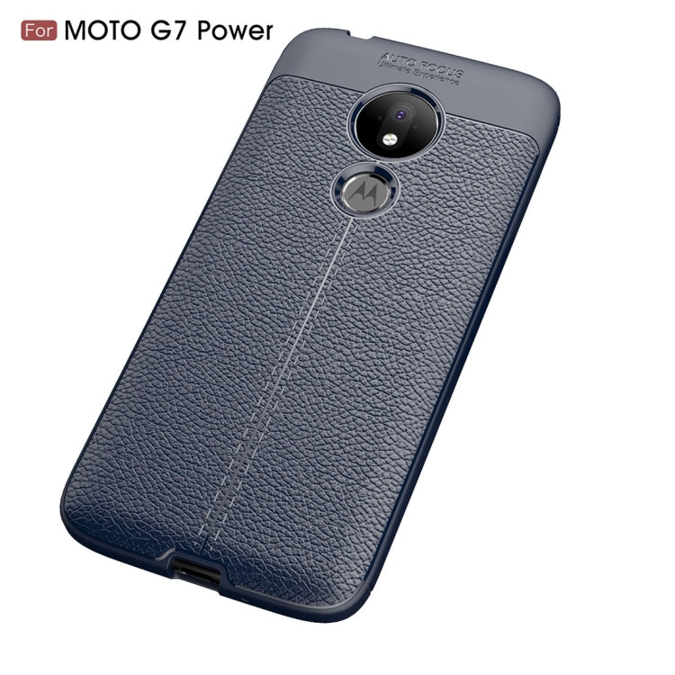 Litchi Texture TPU Shockproof Case for Motorola Moto G7 Power