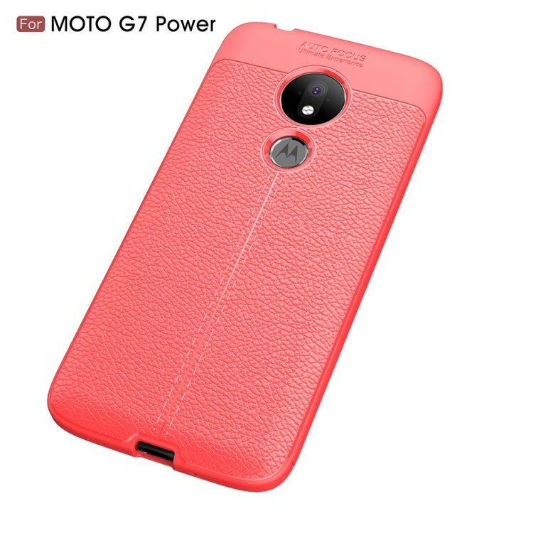 Litchi Texture TPU Shockproof Case for Motorola Moto G7 Power