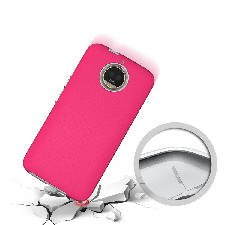 For Motorola Moto G6 Plus Anti-slip Armor Texture TPU + PC Protective Case Back Cover Shell