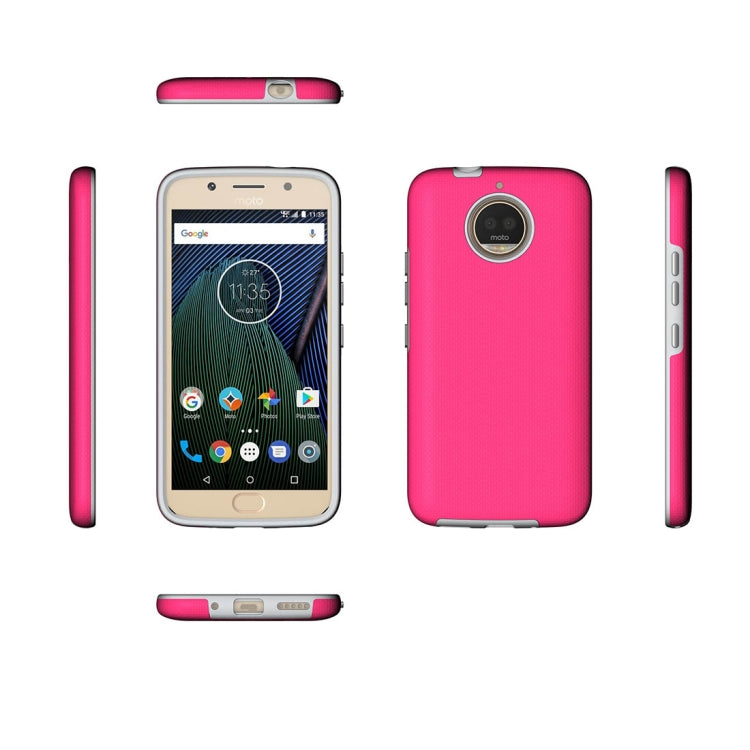 For Motorola Moto G6 Plus Anti-slip Armor Texture TPU + PC Protective Case Back Cover Shell