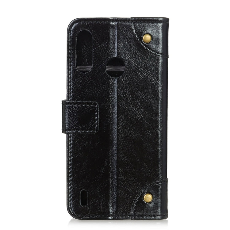 Copper Buckle Nappa Texture Horizontal Flip Leather Case for Motorola Moto P40 Play, with Holder & Card Slots & Wallet