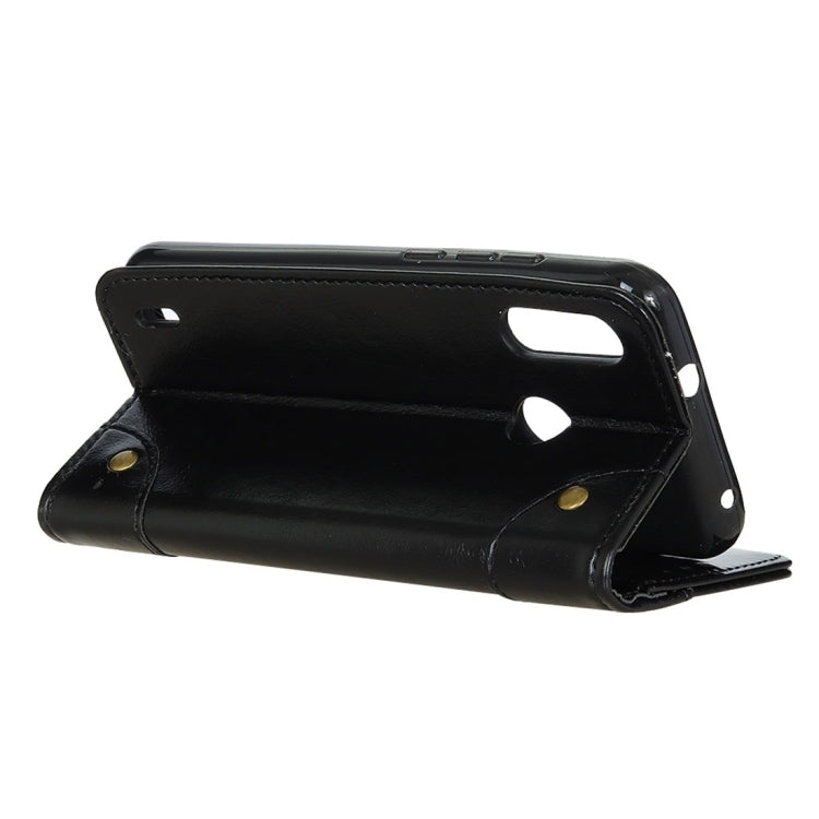 Copper Buckle Nappa Texture Horizontal Flip Leather Case for Motorola Moto P40 Play, with Holder & Card Slots & Wallet