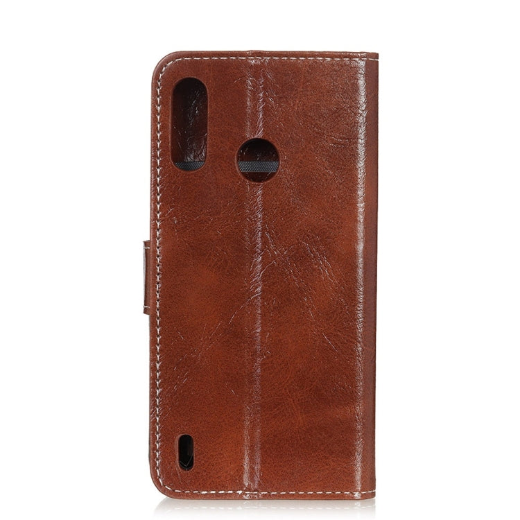 Retro Crazy Horse Texture Horizontal Flip Leather Case for Motorola Moto P40 Play, with Holder & Card Slots & Wallet & Photo Frame