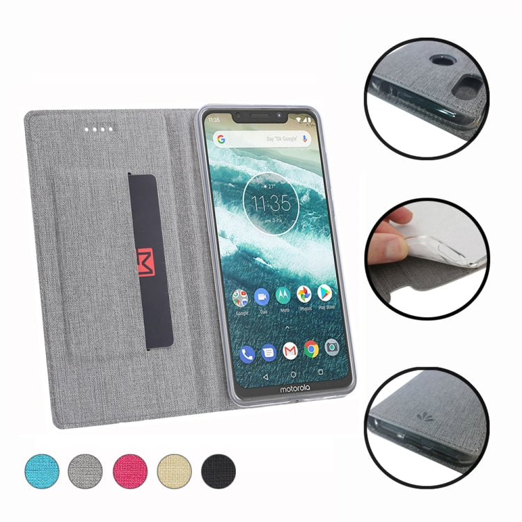 ViLi DMX Multifunctional Horizontal Flip Leather Case for Motorola One Power (P30 Note), with Card Slot & Holder