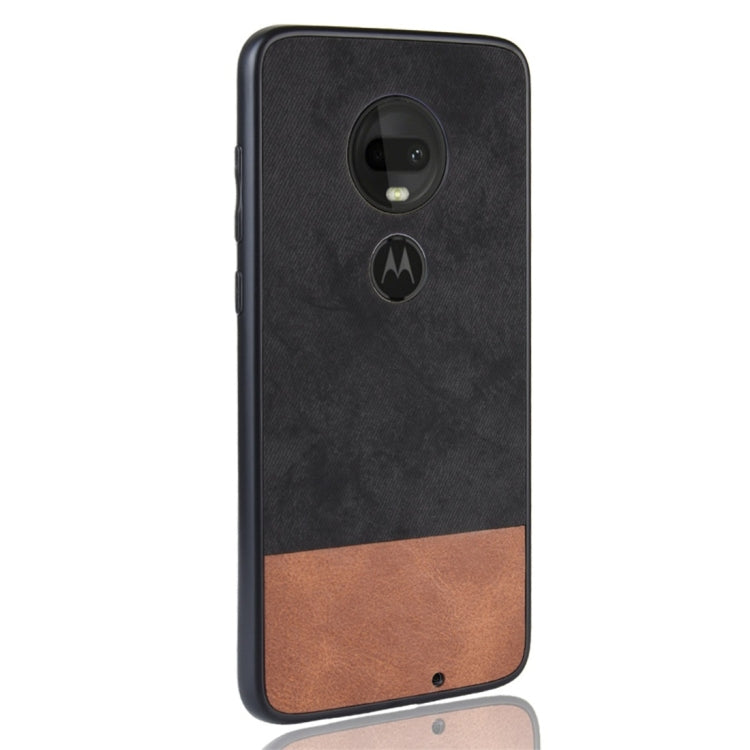 Shockproof Color Matching Denim PC + PU + TPU Protective Case for Motorola Moto G7