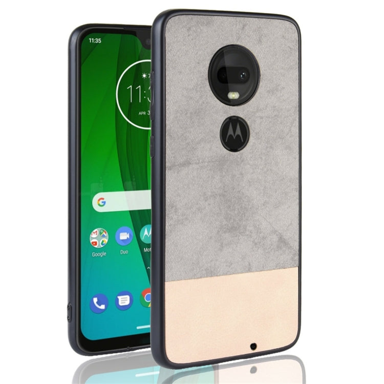 Shockproof Color Matching Denim PC + PU + TPU Protective Case for Motorola Moto G7