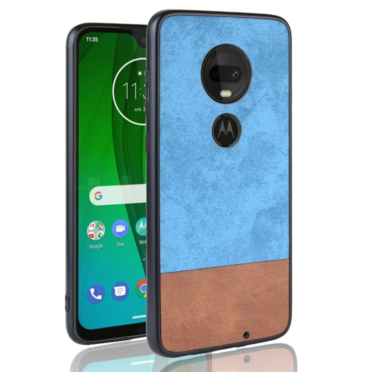 Shockproof Color Matching Denim PC + PU + TPU Protective Case for Motorola Moto G7