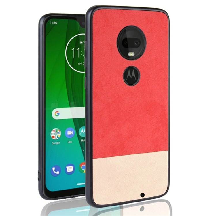 Shockproof Color Matching Denim PC + PU + TPU Protective Case for Motorola Moto G7