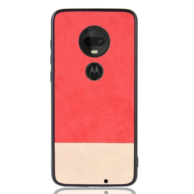 Shockproof Color Matching Denim PC + PU + TPU Protective Case for Motorola Moto G7