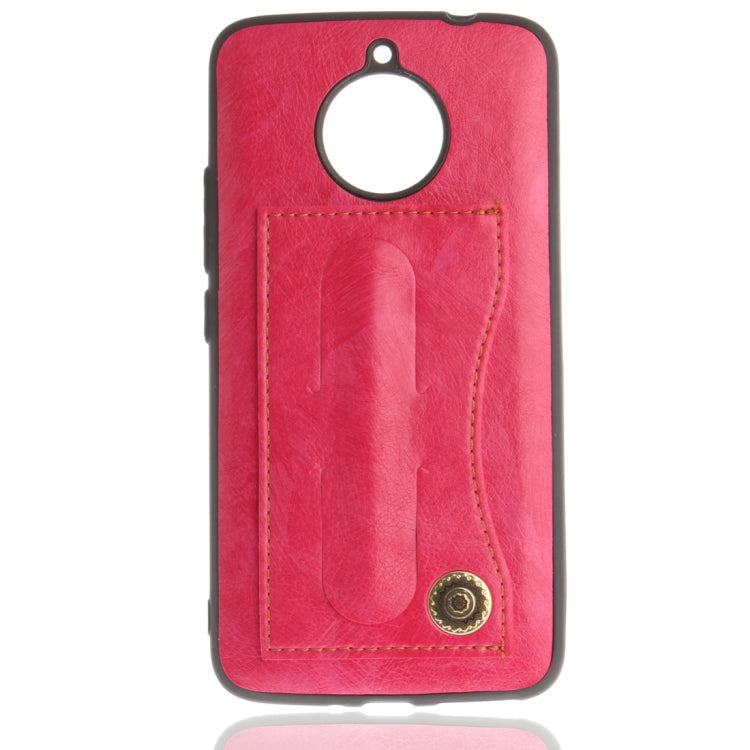 For Motorola Moto E4 Plus (EU Version) Litchi Texture TPU + Leather Pasted Protective Back Case with Holder & Card Slot