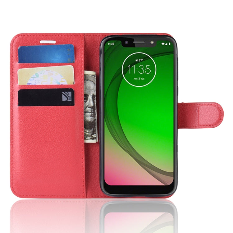 Litchi Texture Horizontal Flip Leather Case for MOTO G7 Play, with Wallet & Holder & Card Slots