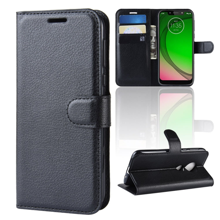 Litchi Texture Horizontal Flip Leather Case for MOTO G7 Play, with Wallet & Holder & Card Slots