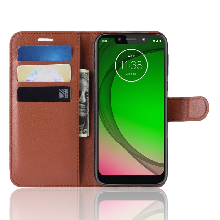 Litchi Texture Horizontal Flip Leather Case for MOTO G7 Play, with Wallet & Holder & Card Slots