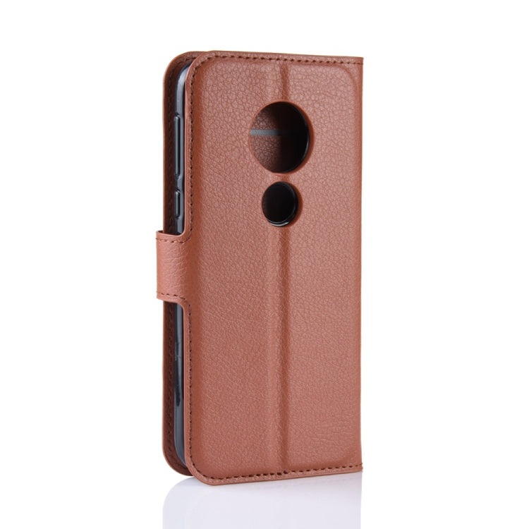 Litchi Texture Horizontal Flip Leather Case for MOTO G7 Play, with Wallet & Holder & Card Slots