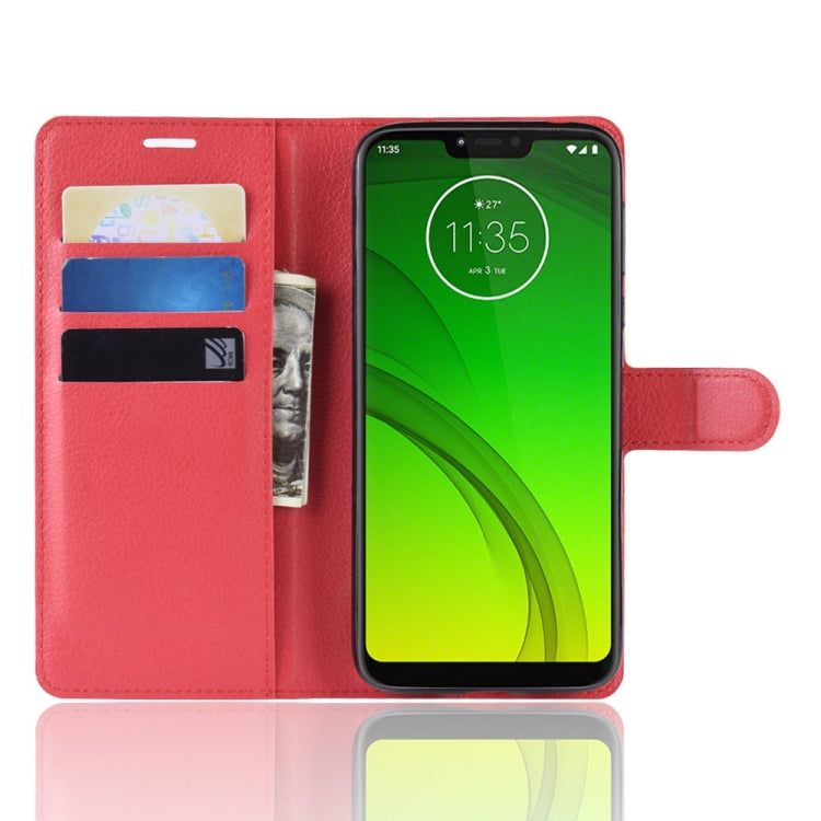 Litchi Texture Horizontal Flip Leather Case for MOTO G7 Power, with Wallet & Holder & Card Slots