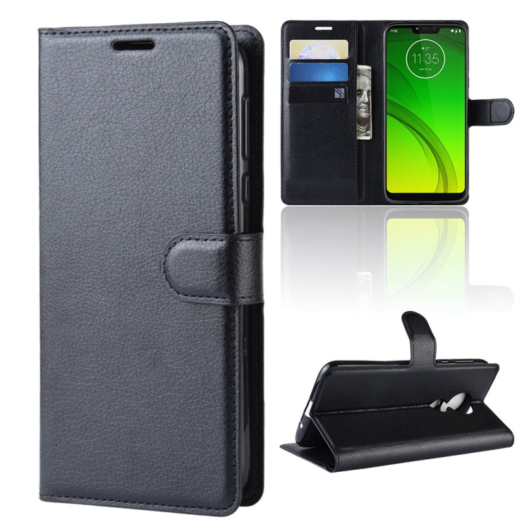 Litchi Texture Horizontal Flip Leather Case for MOTO G7 Power, with Wallet & Holder & Card Slots