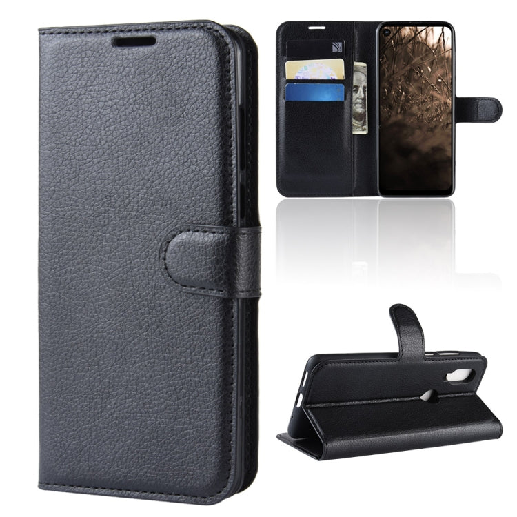Litchi Texture Horizontal Flip Leather Case for MOTO P40, with Wallet & Holder & Card Slots