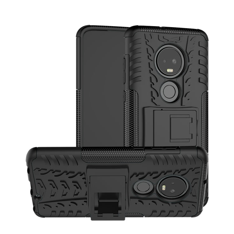 Tire Texture TPU+PC Shockproof Case for Motorola G7, with Holder