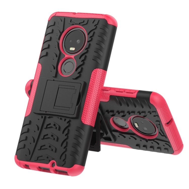 Tire Texture TPU+PC Shockproof Case for Motorola G7, with Holder