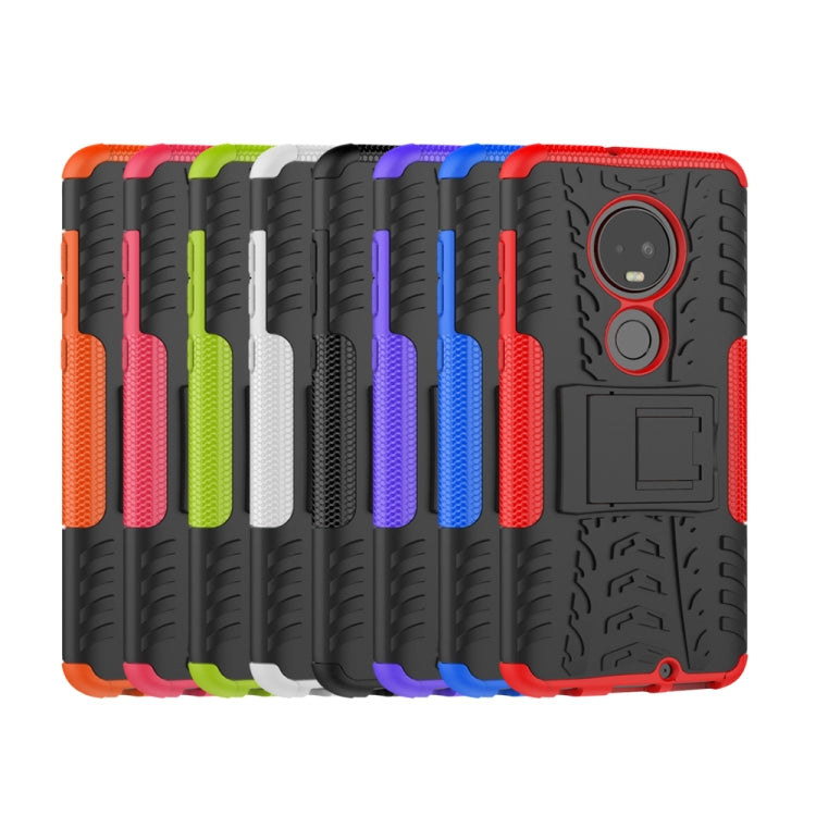 Tire Texture TPU+PC Shockproof Case for Motorola G7, with Holder