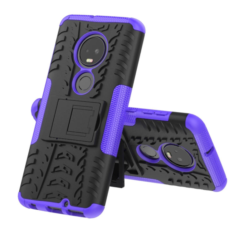 Tire Texture TPU+PC Shockproof Case for Motorola G7, with Holder