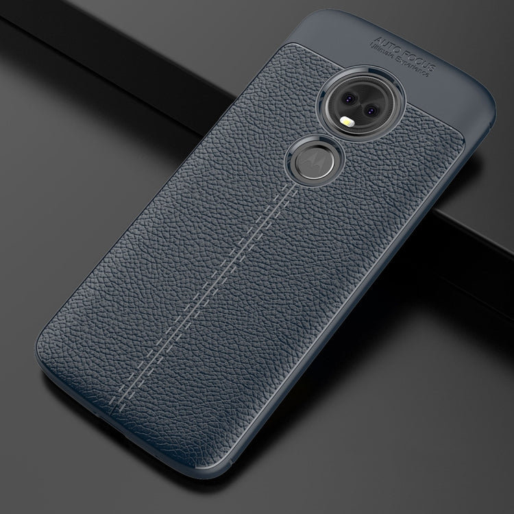 For Motorola Moto E5 Plus Litchi Texture Soft TPU Protective Back Cover Case