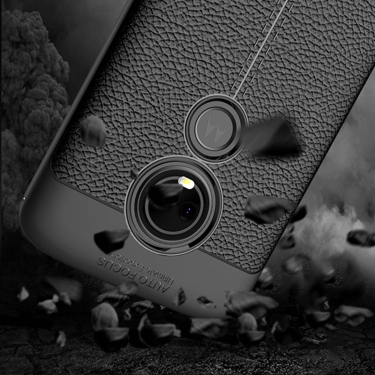 For Motorola Moto E5 Plus Litchi Texture Soft TPU Protective Back Cover Case