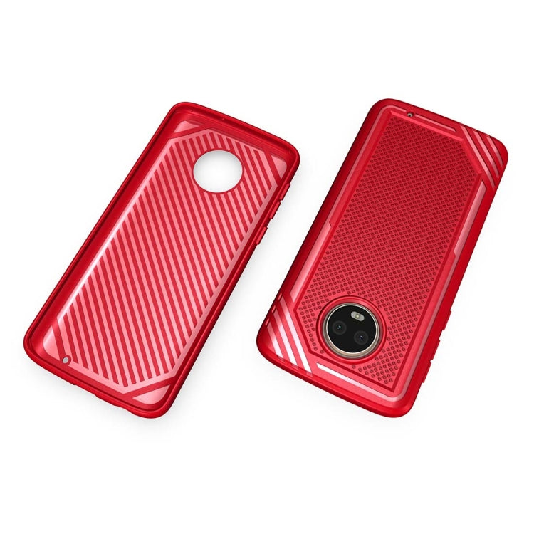 For Motorola Moto G6 Plus Lattice Texture TPU Shockproof Protective Back Cover Case