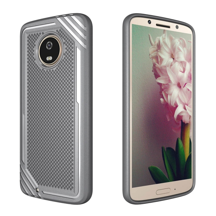 For Motorola Moto G6 Lattice Texture TPU Shockproof Protective Back Cover Case