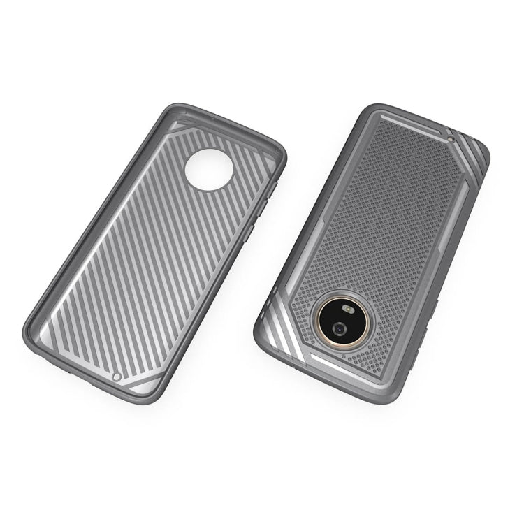 For Motorola Moto G6 Lattice Texture TPU Shockproof Protective Back Cover Case