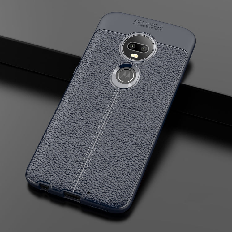 Litchi Texture TPU Shockproof Case for Motorola Moto G7