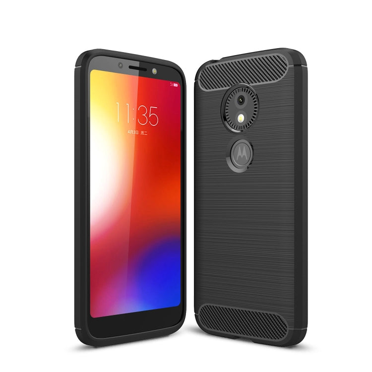 Brushed Texture Carbon Fiber Soft TPU Case for Motorola Moto E5 Play Go
