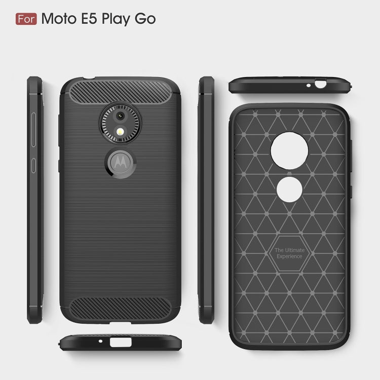 Brushed Texture Carbon Fiber Soft TPU Case for Motorola Moto E5 Play Go