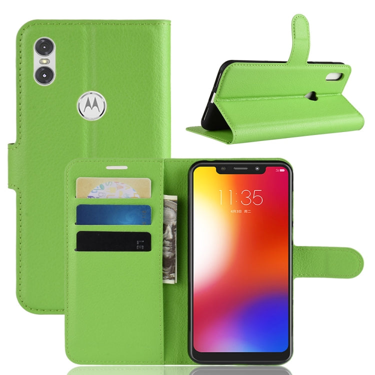 Litchi Texture Horizontal Flip Leather Case for Motorola One (P30 Play), with Holder & Card Slots & Wallet
