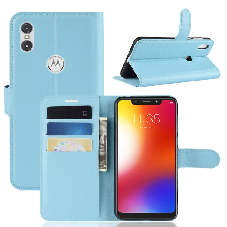 Litchi Texture Horizontal Flip Leather Case for Motorola One (P30 Play), with Holder & Card Slots & Wallet