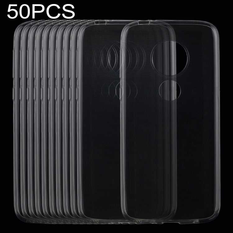 50 PCS 0.75mm Transparent TPU Case for Motorola Moto E5 Play