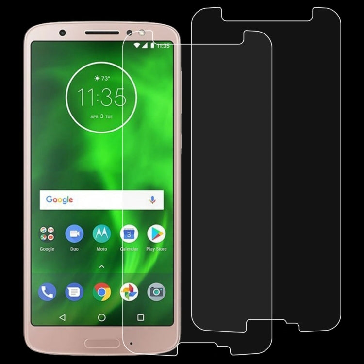 2 PCS 0.26mm 9H 2.5D Tempered Glass Film for Motorola Moto G6