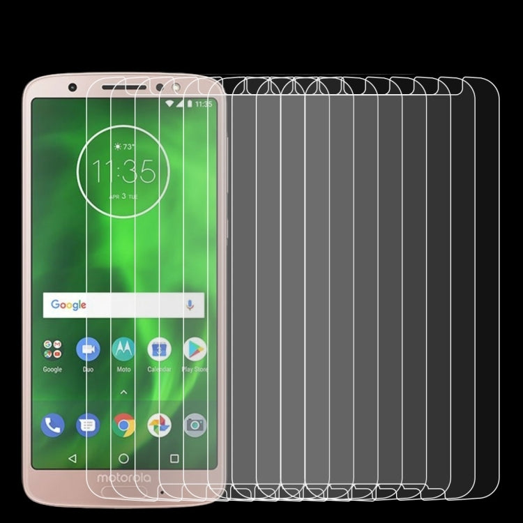 10 PCS 0.26mm 9H 2.5D Tempered Glass Film for Motorola Moto G6