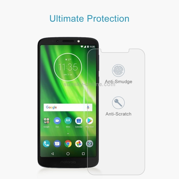 100 PCS 0.26mm 9H 2.5D Tempered Glass Film for Motorola Moto G6 Play