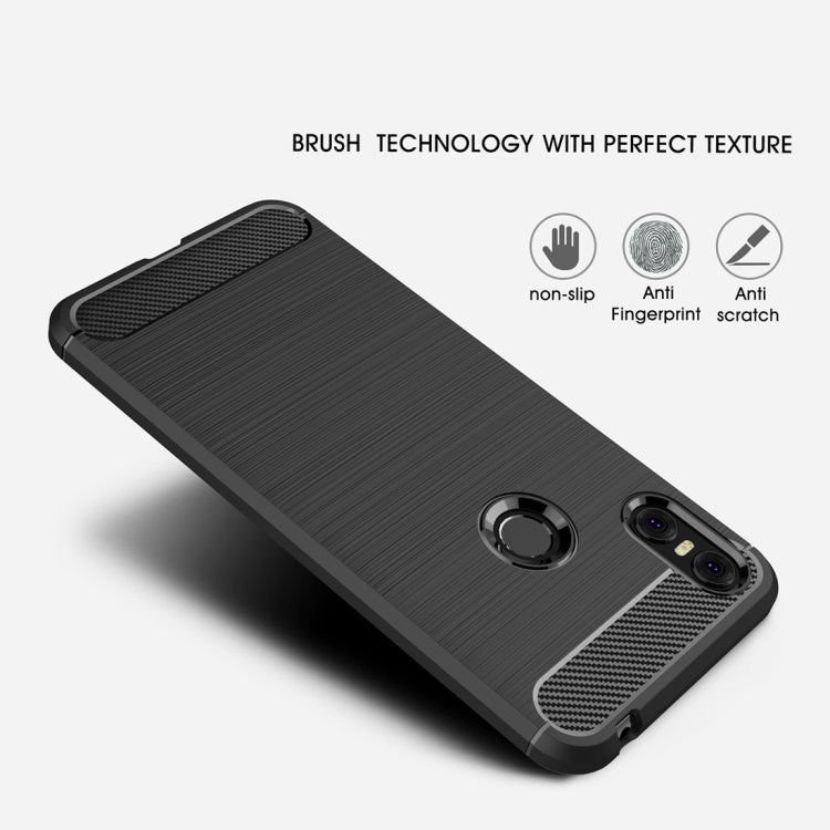 Brushed Texture Carbon Fiber Shockproof TPU Case for Motorola Moto One (P30 Play)