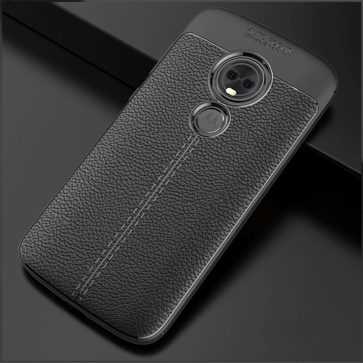 For Motorola Moto E5 Play Litchi Texture Soft TPU Protective Back Cover Case