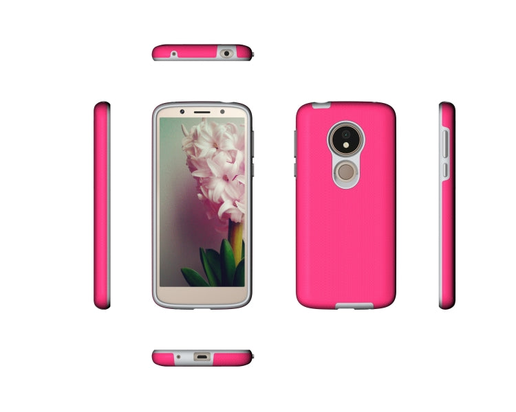 Anti-slip Armor Texture TPU + PC Case for Motorola Moto G6 Play (US Version)